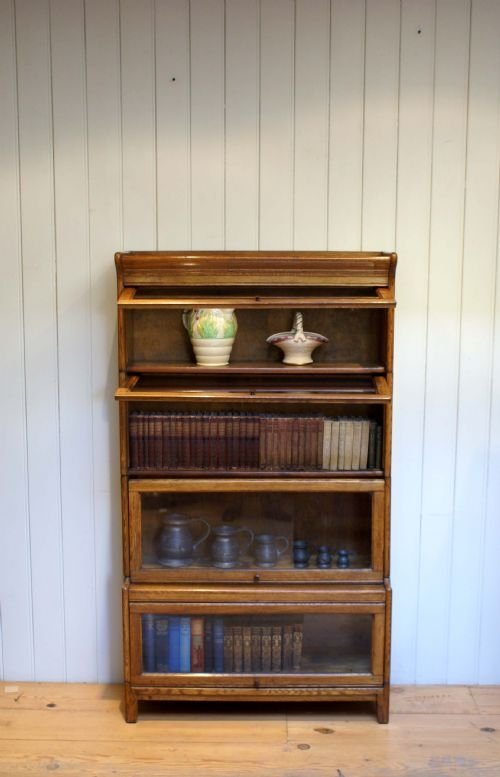 A Beatuiful Light Oak Sectional Globe Wernicke Style Bookcase